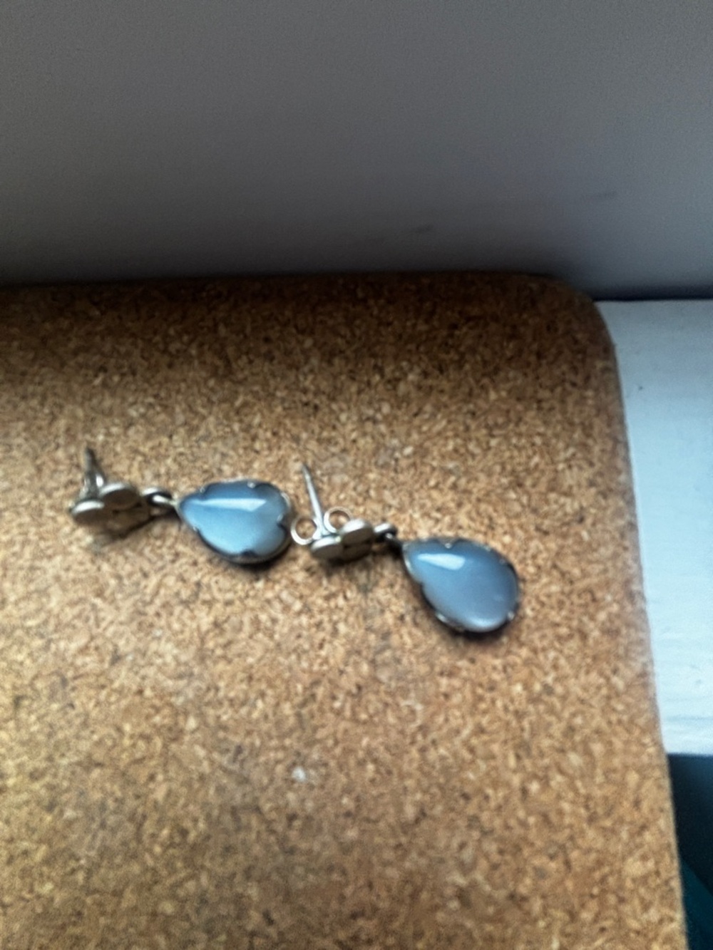 Jane Diaz Sterling Silver Teardrop Earrings with Stone - Picture 9 of 9